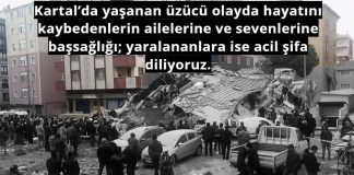 Kartalda Çöken Bina Konusunda İmo Açıklama Yaptı