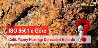 ISO 8501’e göre çelik yüzey hazırlığı dereceleri nelerdir?