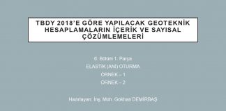 Elastik (Ani) Oturma Hesaplamaları