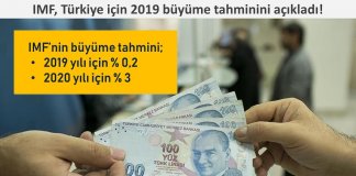 IMF, Türkiye için 2019 büyüme tahminini açıkladı!