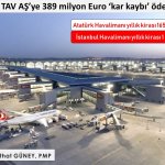 Devlet TAV AŞ’ye 389 milyon Euro ‘kar kaybı’ ödeyecek!