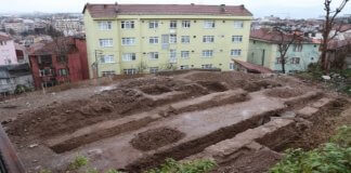 Temel kazısı sırasında tarihi kalıntı ortaya çıktı