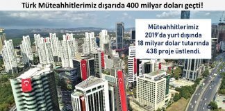 Türk Müteahhitlerimiz dışarıda 400 milyar doları geçti