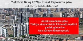 Sektörel Bakış 2020 – İnşaat Raporu’na göre sektörde beklentiler iyi ancak