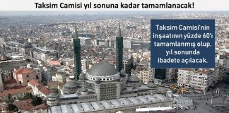 Taksim Camisi yıl sonuna kadar tamamlanacak!