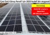 ‘Çatı Üstü Güneş Paneli’ için 2020 hedefi bin megavat!