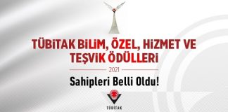 TÜBİTAK Bilim, Özel, Hizmet ve Teşvik Ödülleri 2021