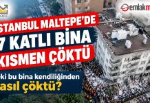 İstanbul Maltepe’de 7 katlı bina kısmen çöktü