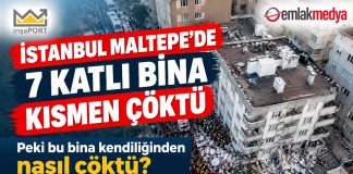 İstanbul Maltepe’de 7 katlı bina kısmen çöktü